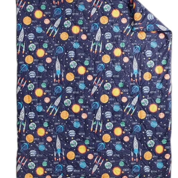 NWOT Pottery Barn Kids Solar System Glow-in-the-Dark Full/Queen Cotton Comforter - Picture 3 of 6